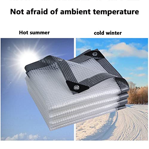 Bâche imperméable anti-pluie transparente bâche 4x7m œillets pour extérieur - 3