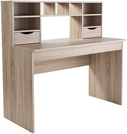 Alphason,AW2120,Albion Light Oak Desk with Hutch,Light Oak,1000x1000x570mm