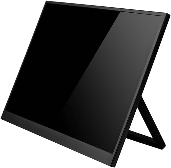 15.6 Inch Portable Monitor, FHD 1080P IPS Portable Display with 75 * 75mm VESA Mount, Built-in Speakers & Kickstand, USB-C/mini HDMI/3.5mm Audio, Ultra-Slim External Second Screen
