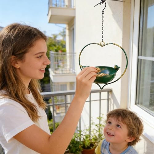 Mangeoire pour oiseaux extérieur en fer pour petits oiseaux - 3