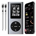 Paneceia Meat Thermometer Digital Wireless with 2 Probes, 800FT Long Range Bluetooth Cooking Thermometer, Food Thermometer for Remote Monitoring of Grill, Oven, Smoker, Air Fryer, iOS & Android App