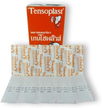 2 Packs of Tensoplast, First Aid Adhesive Dressing Bandages Plasters, Quick Wound Healing, (100 Strips/Pack)
