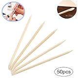 ❤️APLICACIÓN AMPLIA: los palitos de madera de color naranja son livianos, fáciles de transportar cuando tiene un viaje, pueden usarlos en el hogar y en el salón de belleza, adecuados para manicura y pedicura, y también pueden hacer que sus uñas se peguen con ellas