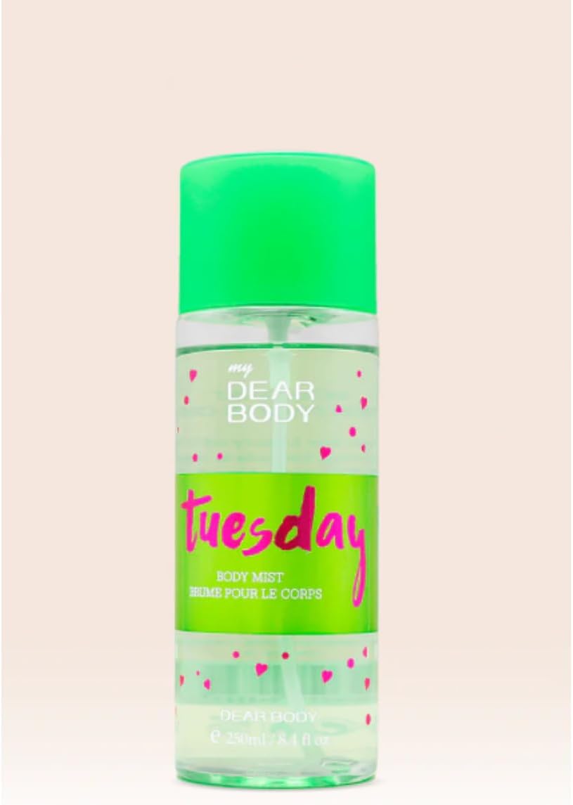 My Dear Body 250 ML Unisex Body Fragrance Mist - Refreshing & Long-Lasting Scent for All Day Freshness (Tuesday)