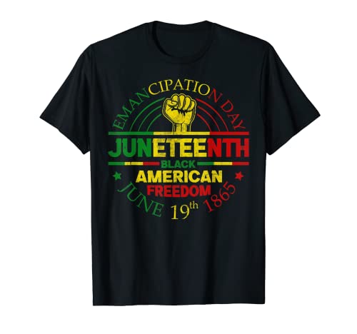 Novità juneteenth black afro african freedom pride maglietta