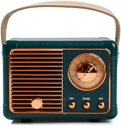 Mini altavoz Bluetooth Retro, altavoz inalámbrico portátil Bluetooth, Vintage Decor,Estilo Vintage tierno y Vintage para dormitorio, cocina, escritorio, oficina, Fiesta, viaje al aire Libre