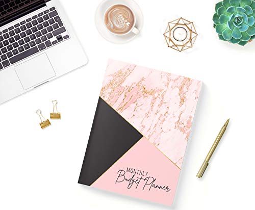 Monthly Budget Planner: Daily and Weekly Financial Organizer | Savings - Bills - Debt Trackers | January - December | Gold Black & Pink Marble - Image 3