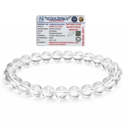 REBUY Clear Quartz Bracelet for Men & Women Original | Natural La...