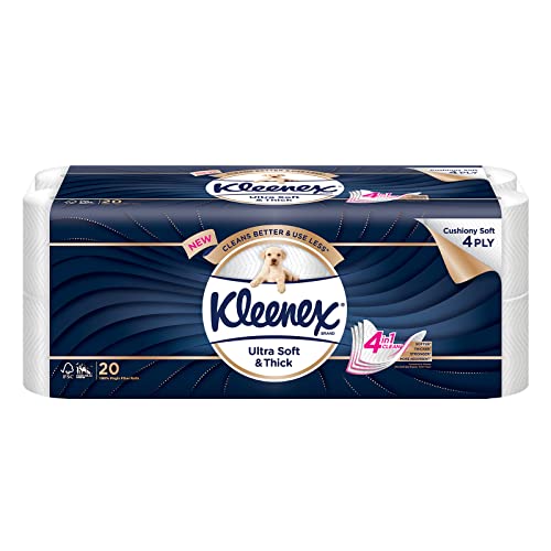 Kleenex Ultra Soft & Thick 4-Ply Toilet Tissue - 20 Rolls White 10030130