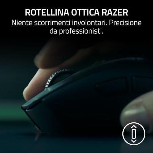 DeathAdder V4 Pro - Mouse senza fili ergonomico per eSport ultraleggero - 56g - 2,4 Ghz Hyperspeed - Focus Pro 45K Sensore - 8K Hz Polling - Ottici Switches Gen-4 - PC/Mac | Nero - Mouse gaming - Immagine 5