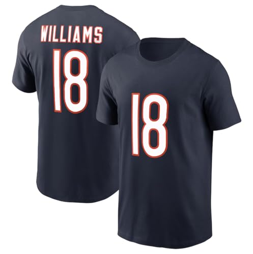 Caleb Williams #18 Chicago Football T-Shirt Cotton Jersey