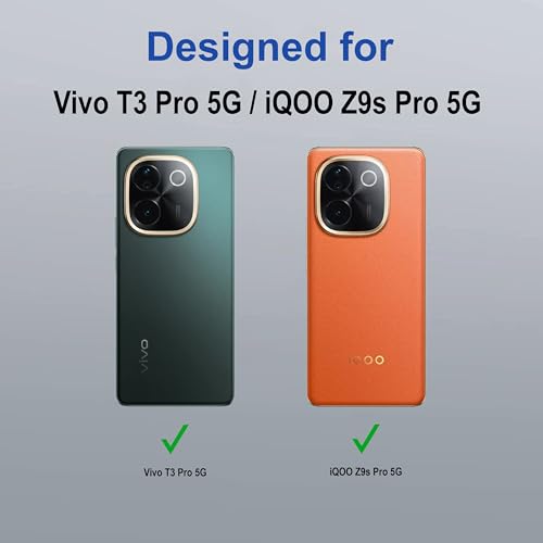 Image of Zapcase Back Case Cover for Vivo T3 Pro 5G | Compatible for Vivo T3 Pro 5G Back Cover | Case Cover with Camera Protection | (TPU + PC | Translucent Black)