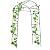 FOLLOOK Garden Arch Trellis for Climbing Plants Outdoor, 6.7ft Tall Cucumber Trellis for Raised Bed, Metal Arbor Climbing Plant Support Vegetable Tomato Bean Pea Grape Vine Trellis, Lightweight
