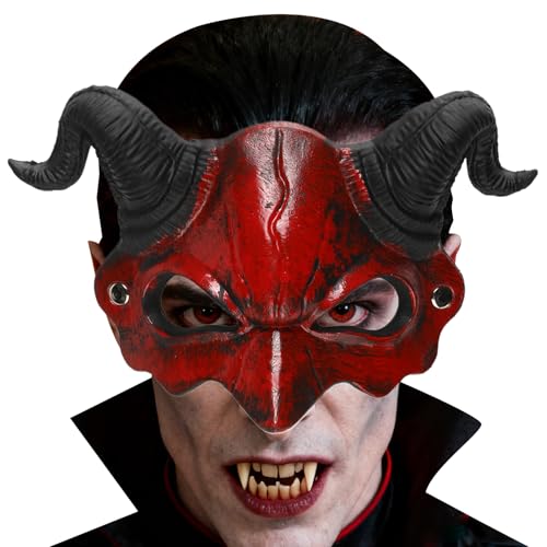 Lpoppcx Máscara aterradora de Halloween, accesorios de cosplay de grito espeluznante, máscara de disfraz de terror, para Halloween, club, fiesta, escenario, festival, niños, mascarada, adultos, amigos