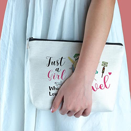 Travel Lover Gifts Zipper Makeup Bag - Travel Cosmetic Bag for Women, Best Friends, Sister - Unique Birthday Gifts2