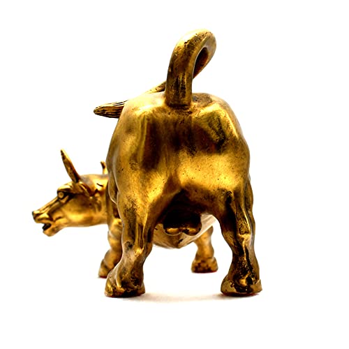 Brass Bull Statue -Art Decor Bull , Cow Figure Statues Ox Sculptures For Home Living Room Office Decoration, Symbol Of Career And Wealth #TOP4