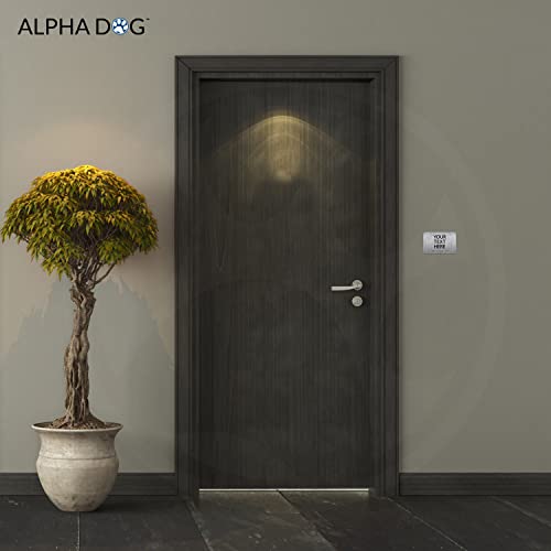 ALPHA DOG ADA SIGNS Custom ADA Compliant Braille Sign, 4\"x6\" Room Identification Plaque, Tactile Text, Raised Letters, Personalized 3-Line, Indoor/Outdoor, USA-Made (Brushed Stainless) - Thumbnail 2