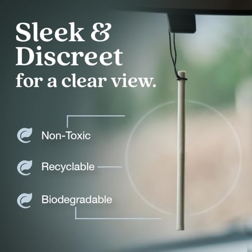 Image of Enviroscent Non-Toxic* Car Air Freshener Auto Stix - Scents Made Safer - Enjoy Fragrance Lasts Up to 480 Days - Includes Auto Stix Diffusers & Elastic Loops - Black Vanilla & Mandarin (Pack of 8)