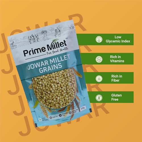Image of Prime Millets Organic Multi Millet Flour | Whole Jowar Grain |Pack of 2 (750g Each) | High Fiber | Healthy Digestive Meals | Premium Quality