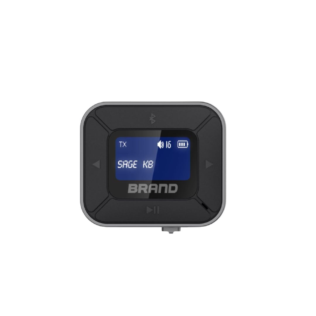 WE Ricevitore/trasmettitore Bluetooth Bluetooth V5.0, schermo di visualizzazione, connessione con 2 dispositivi BT contemporaneamente, nero