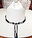 Handmade Western Cowboy Hat Band with Black Horn Hairpipe and Silver Beads with Silver Metal Feather