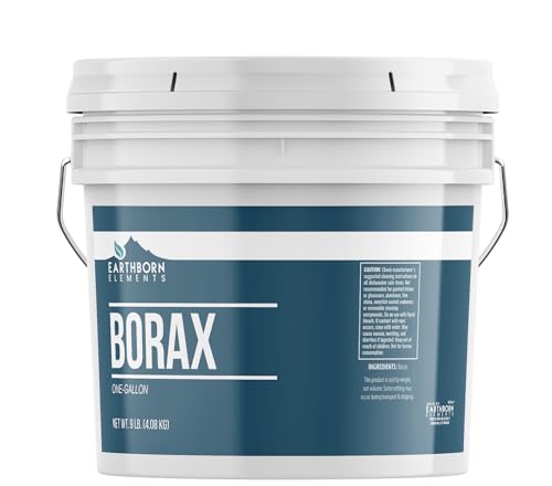 Earthborn Elements Borax Powder (1 Gallon), Multipurpose Cleaner & Detergent Booster, Resealable Bucket (144 Ounce)