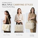 6x13x17 inch Personal Bag for Budget Flights in Canada,15x33x43 cm Travel Bag,Expandable 20-30L Carry on Duffel Bag,Flight Approved Underseat Weekender Overnight Bag with Wet Pocket