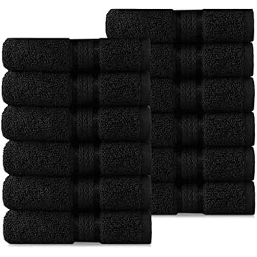 COTTON CRAFT Ultra Soft Washcloths - 12 Pack 100% Ringspun Cotton Facecloth