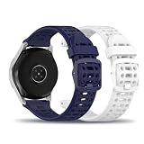 ZUOBNBP 2 Piezas Silicona Correas para Samsung Gear S2 Classic Correa, Suave de Correas de Repuesto Ajustable Pulsera de Transpirable Deportiva Compatibles con Gear S2 Classic Banda (4)