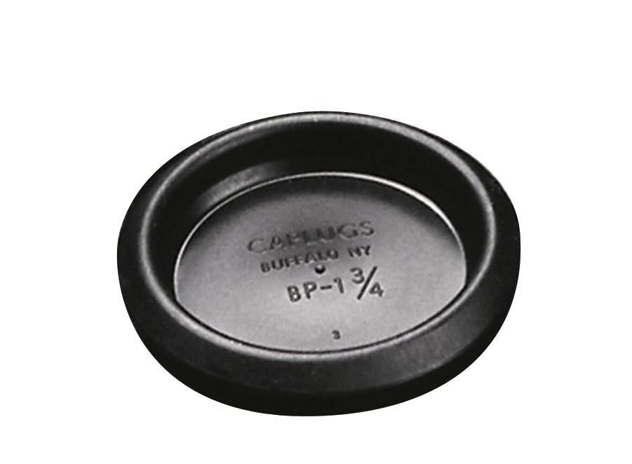 Image of Caplugs BP-1-3 /8 BP Series - Button Plug with Recessed Type Heads, 500 Pack, Black LD-PE, Hole Size 1.36-1.40 inch x Metal Thickness .02-.10 inch Plugging Holes, Auto Body, Tanks, Refrigeration Units