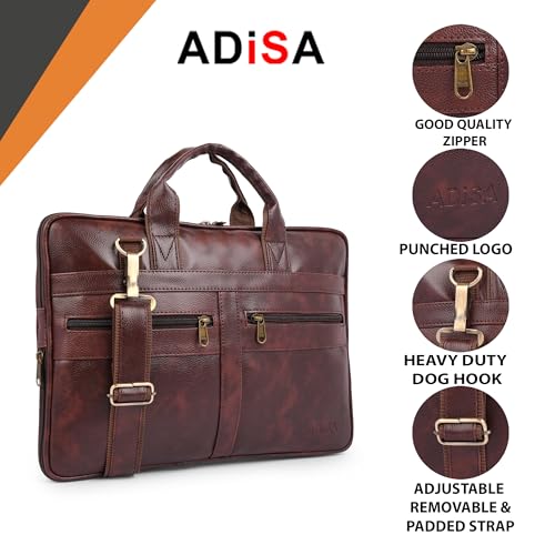 Image of ADISA Laptop Messenger Office Bag Briefcase for Work for Men