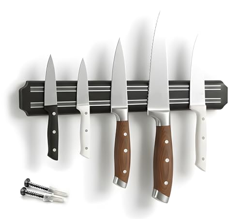 FB FunkyBuys Magnetic Knife Holder for Wall, 8 Inch Magnetic Knife Strip, Magnetic Knife Rack with Ultra Strong Magnet, Kitchen Utensil Holder, Tool Holder, Multipurpose Knife Magnetic Strip (20cm)