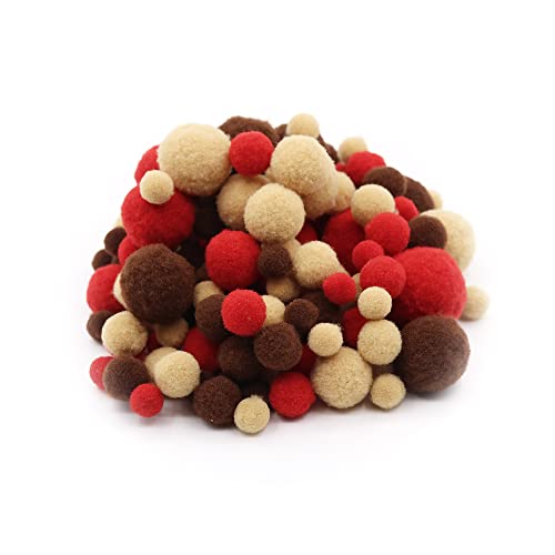 150pcs Assorted Sizes & Colors Craft Pom Poms Balls for Hobby Supplies and DIY Creative Crafts Party Decorations (10)