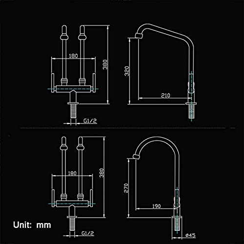 Robinet de lavabo double sortie idéal pour optimiser l'espace d'une petite salle de bain