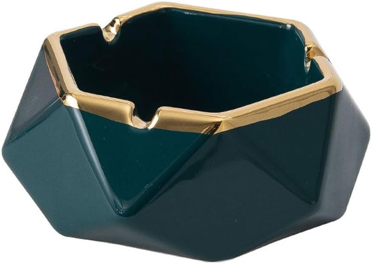 Ashtray Personalized Geometric Shape Decoration Home Living Room Ashtray Nordic Ceramic Light Luxury Ashtray Office Ornaments Ashtrays For Smokers Indoor(B)