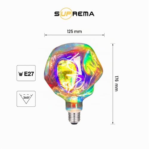 Suprema Ampoule LED Décorative Mini Globe Irrégulier, Dimmable (Rainbow) – vue 4