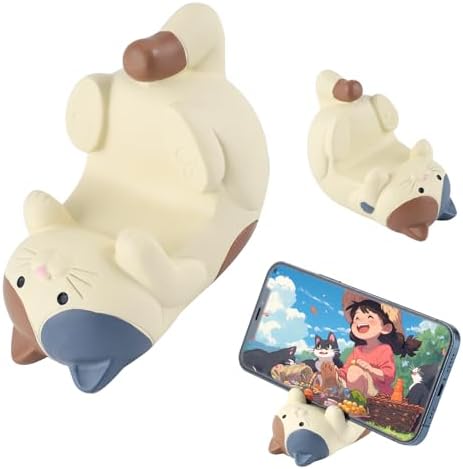 4 Stück Funny Cat Handyhalter - Süße Katzen Kopf Halterung Für Schreibtisch, 11cm Harz Figuren