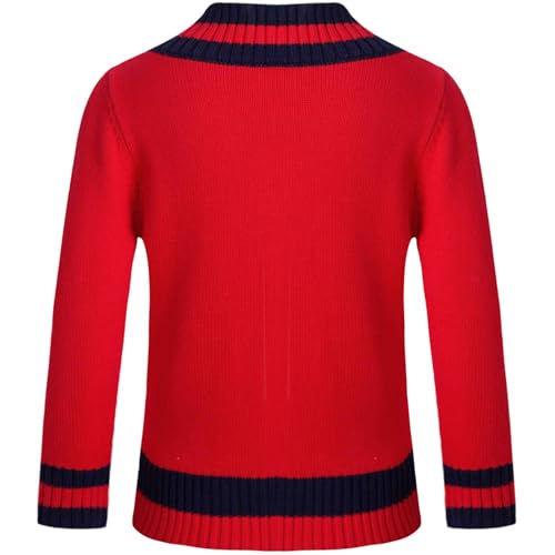 Boys School Uniform Sweater Kids Casual Knit Pullover Long Sleeve V-Neck Sweater Soft Cotton Tops Clothes2