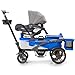 Gladly Family Anthem2 2-Seat All-Terrain Wagon Stroller with Easy Push and Pull, Removable XL Canopies, and Sturdy, Safe Folding for Storage and Transport, Electric Silver