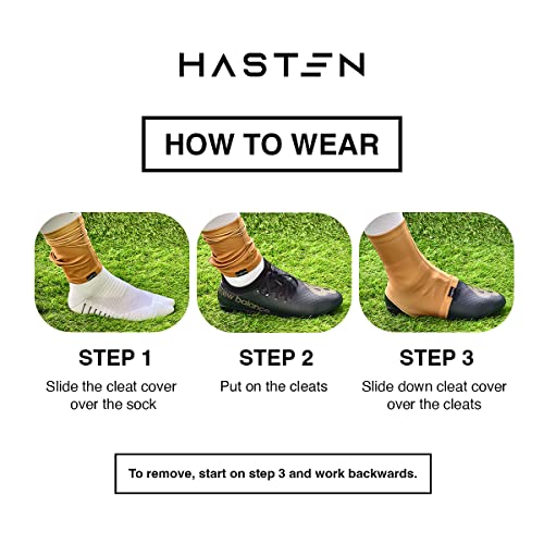 Hasten Sports Spat Cleat Covers (Large, Black) #TOP6