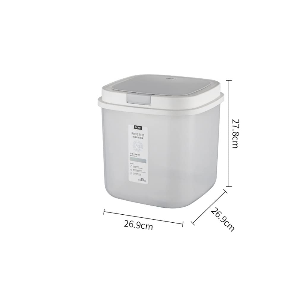 NAKEAH GYJ Secchio di riso Casalinga for uso domestico Cilindro sigillato Scatola di riso Secchio di riso Scatola di immagazzinaggio Serbatoio Grande capacità (Color : Gray)