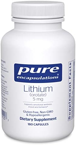 Pure Encapsulations Lithium (Orotate) 5 mg | Supplement to Support Healthy Brain Function, Memory, and Behavior* | 180 Capsules