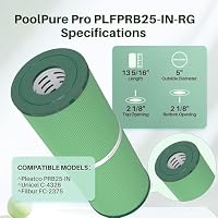 POOLPURE PRB25-IN Antimikrobielle Whirlpool-Filter, 2er-Set – Ansicht 2