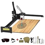 Oakeroo 30W PLUS Máquina de grabado láser, control de aplicaciones de bricolaje, teléfonos y computadoras de soporte, impresora de marcado de logotipos, rango de trabajo de 255x420 mm, módulo de 7.5W