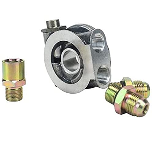 Ölkühler-Filterplatte, AN8 Ölfilteradapter, Aluminium, Sandwich-Ölfilter, Kühladapterplatte, Öltemperaturkühler, Teiladapter (AN8+M20)
