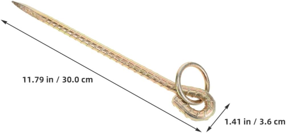 Generic 5pcs Heavy Duty Dog Tie Out Stake Iron Ground Anchor for Livestock and Pets Outdoor Pet Activities Camping Dog Run Stake with Multipurpose Strength