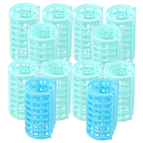 Veemoon 12 Piezas Rulos Autoagarre para Cabello Rizadores Manuales Ligeros de Abs Herramientas para Peinado Profesional Aptos para Cabello Corto y Colores Surtidos Color