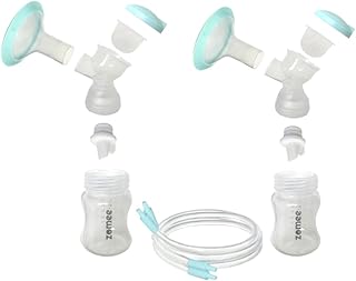 Double Breast Shield Kit Replacement Set for Z2 Size 24mm Includes; Breast Sheild Body, Diaphragms, Duckbill Valves, Tubes and Adapters & Storage Bottles
