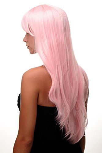 WIG ME UP 3111-T2333 Lady Quality Wig Cosplay very long long bangs fringe can part to side straight bright pink approx 27,5inch - Image 3