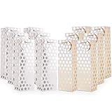 UNIQOOO 12PCS Metallic Gold Sliver Foil Champagne Wine Gift Bags Bulk with Handles and Gift Tags, Polka Dots Single Bottle Paper Tote, For Birthday Mother’s Day Anniversary Housewarming Gift Packing Wedding Birthday Party Favors, 14 x4.75x3.5 Inch